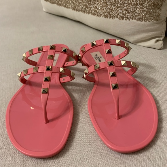 VALENTINO GARAVANI Rockstud Jelly Sandal Shoes Size 40 - Picture 2 of 15